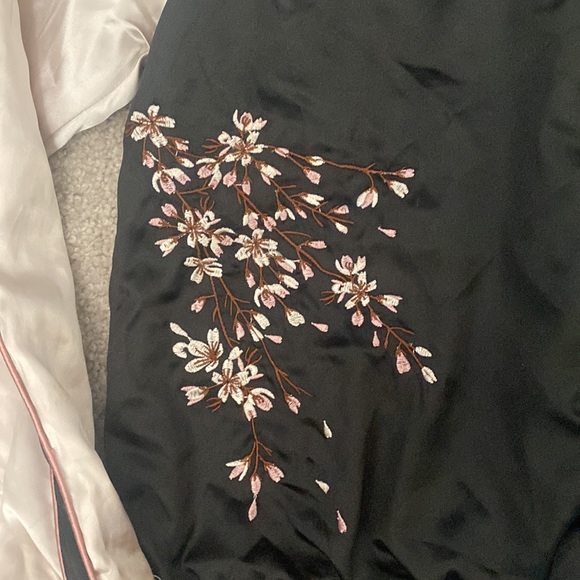 Cotton Candy LA Satin Black Japanese Blossom Jacket - Picture 8 of 9
